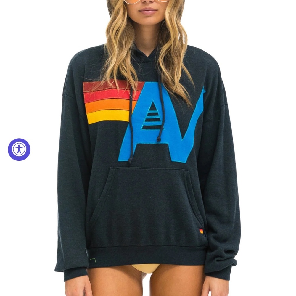 AVIATOR NATION BRAND NEW STITCH HOODIE.     🧡❤️💙